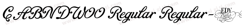 CABNDW00 Regular Regular字体转换